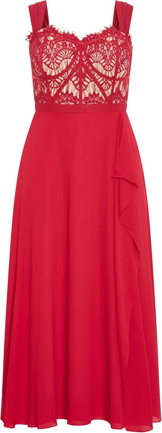 image:imageCity Chic Womens Plus Size Maxi Cocktail Dress Sweet EvieRed