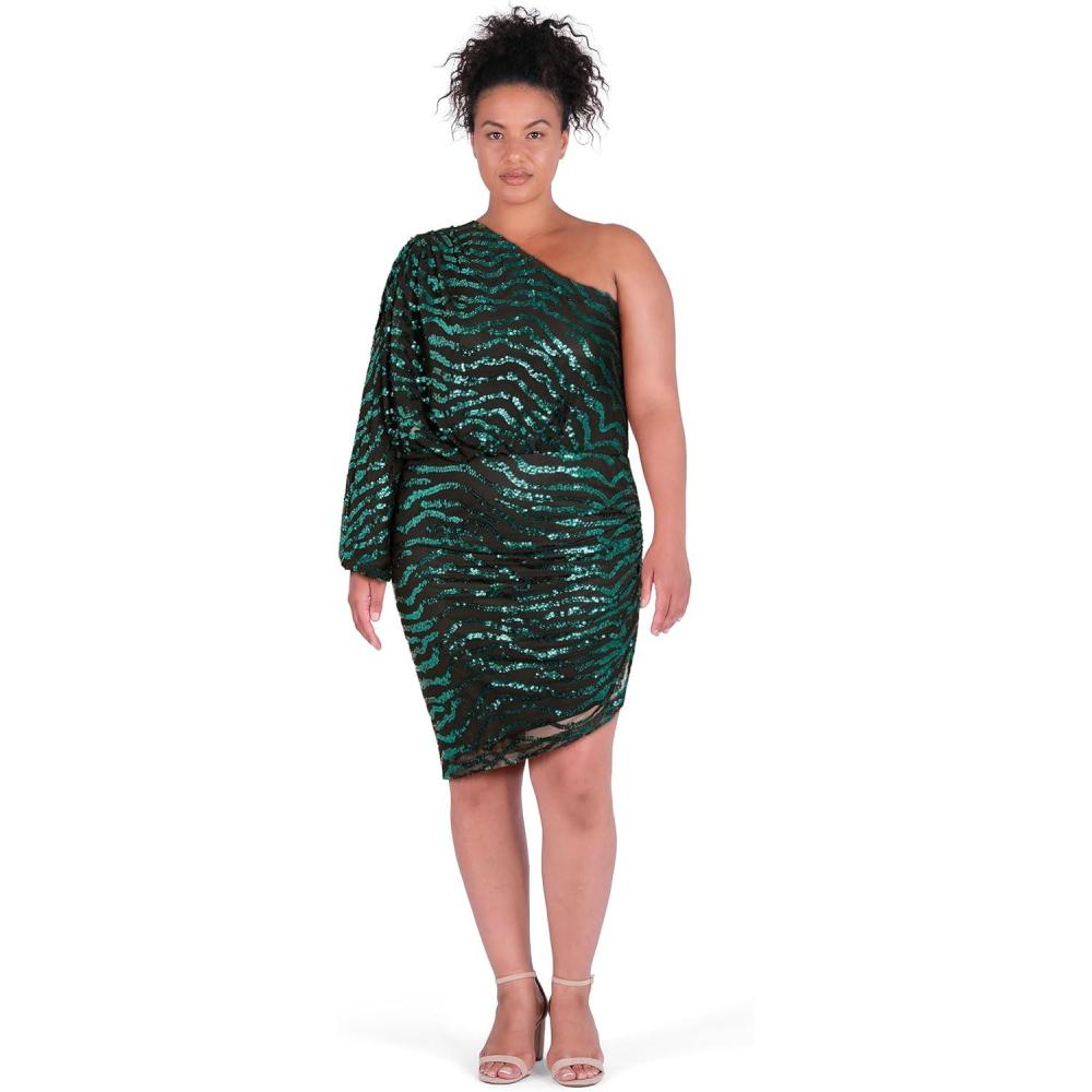 image:imageCity Chic Womens Plus Size Cocktail Dress FloraEmerald