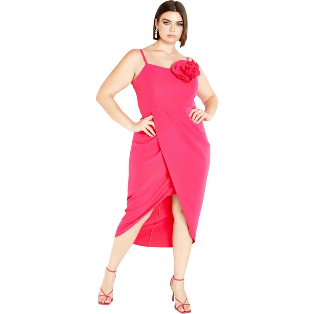 image:imageCity Chic Womens Plus Size Fleur DressVibrant Pink