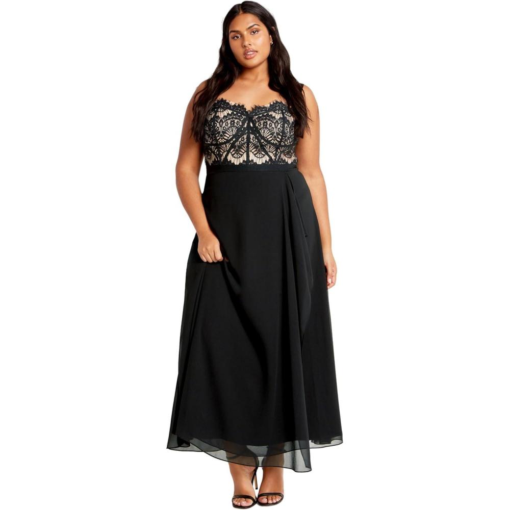 image:imageCity Chic Womens Plus Size Maxi Cocktail Dress  Sweet EvieBlack