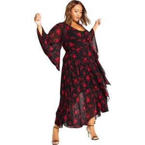 City Chic Women’s Julissa Print Maxi Dress(Amour Flor)