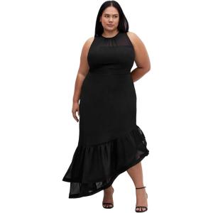 City Chic Women’s Maxi Cocktail Dress-Antoinette Sleeveless(Black)