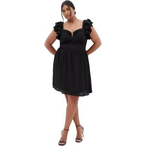 City Chic Women’s Plus Size Cocktail Dress – Alma(Black)