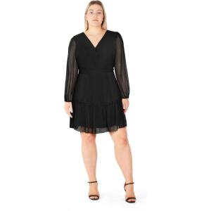 City Chic Women’s Plus Size Cocktail Dress – Navy(Black)