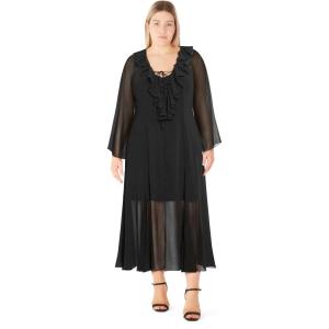 City Chic Women’s Plus Size Cocktail Dress – Nellie Maxi(Black)