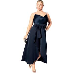 City Chic Women’s Plus Size Cocktail Dress – Simplicity(Navy)