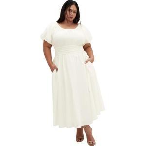 City Chic Women’s Plus Size Dress – Lillian Midi(Butter)