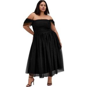 City Chic Women’s Plus Size Dress – Lulu Midi(Black)