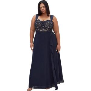 City Chic Women’s Plus Size Maxi Cocktail Dress – Sweet Evie(Navy)
