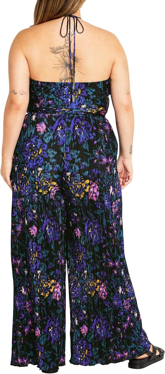 image:imageCITY CHIC Plus Size Jumpsuit Kira Print JumpsuitEtched Floral