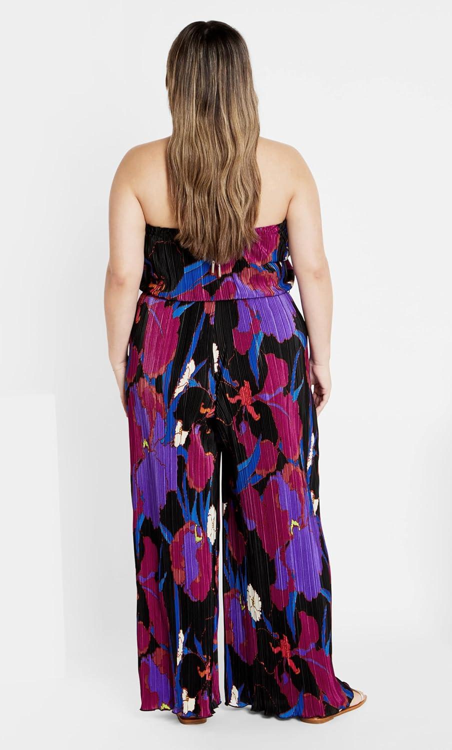 image:imageCITY CHIC Plus Size Jumpsuit Kira Print JumpsuitWild Flower