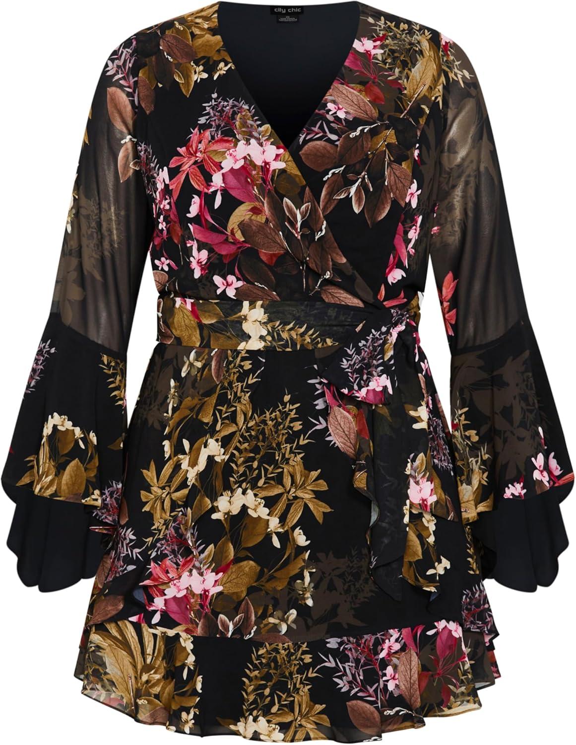 image:imageCity Chic Plus Size Dress Malaga Floral Dress