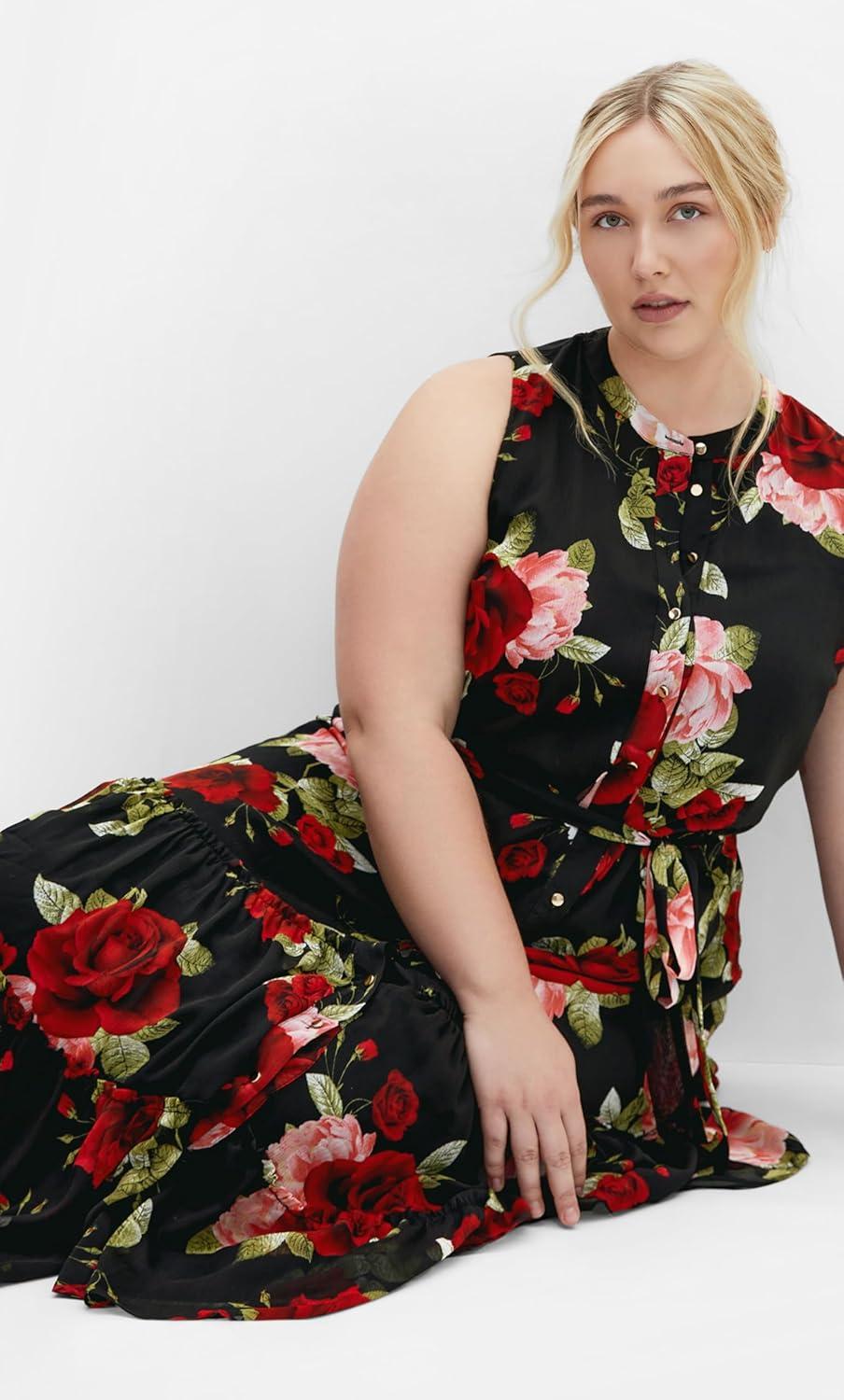 image:imageCity Chic Womens Dress Roma PrintDolce Black