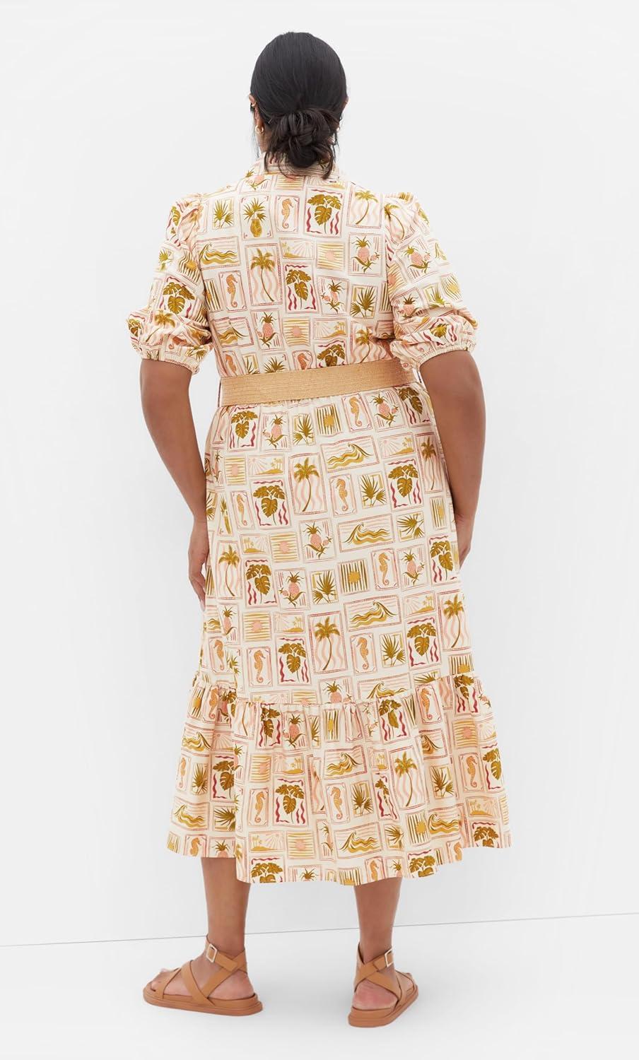 image:imageCity Chic Womens Plus Size Dress Anna Tropics Print SleevedCool Tropics
