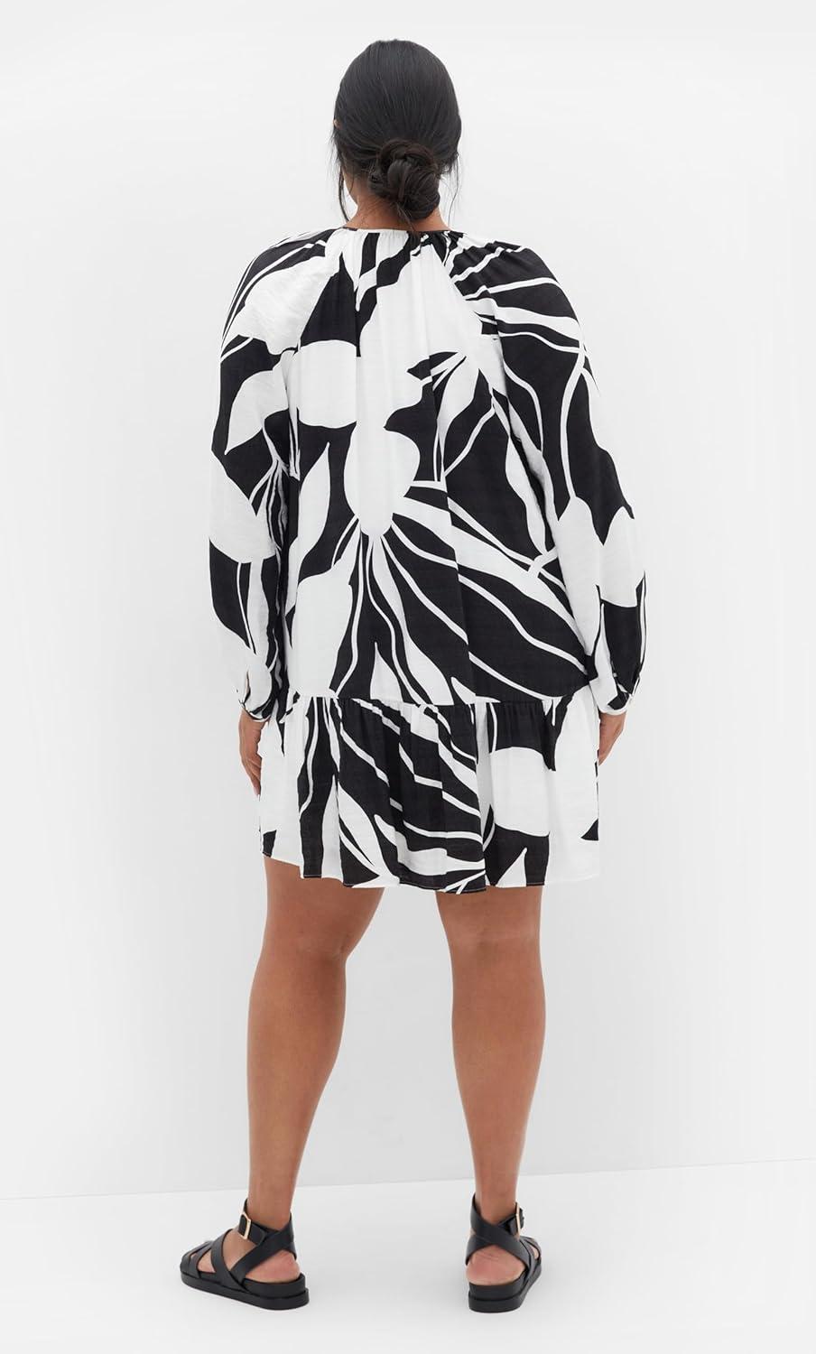 image:imageCity Chic Womens Plus Size Dress Palma Print ShiftPalm Paradise