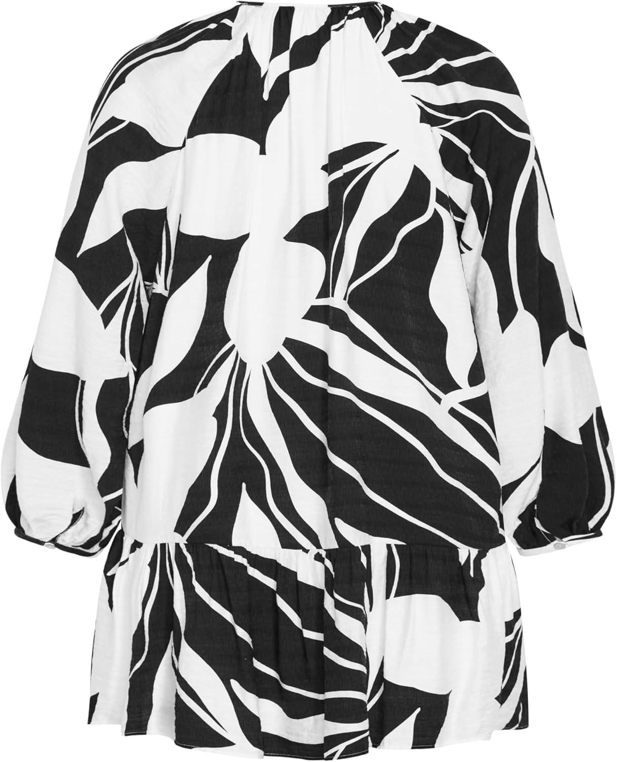 image:imageCity Chic Womens Plus Size Dress Palma Print ShiftPalm Paradise