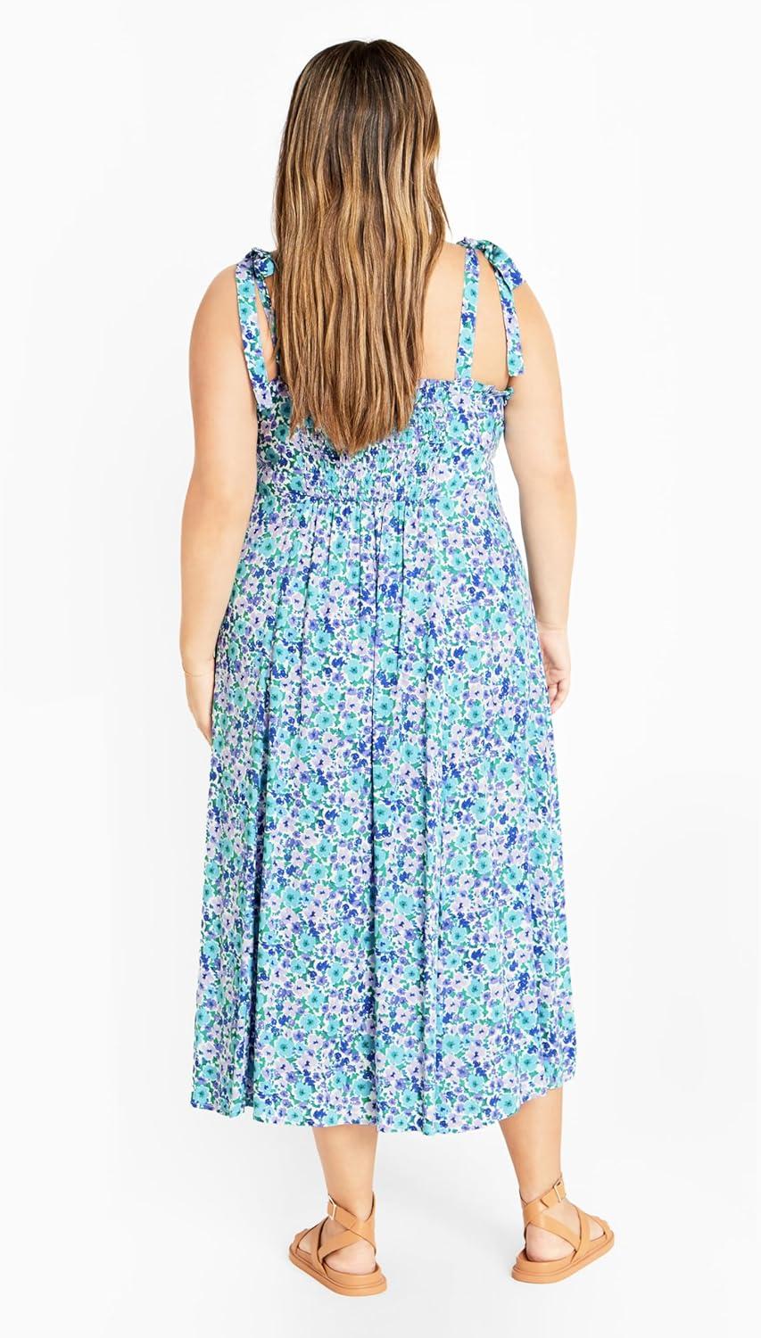 image:imageCity Chic Womens Plus Size Dress TamaraBlue Ditsy