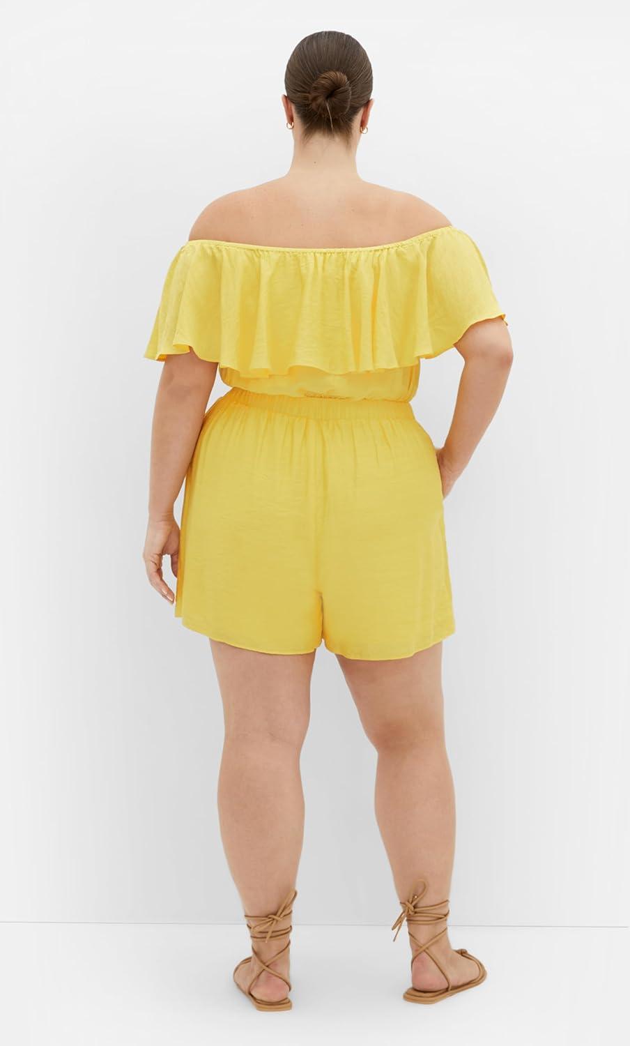 image:imageCity Chic Womens Plus Size Serene PlaysuitSunshine
