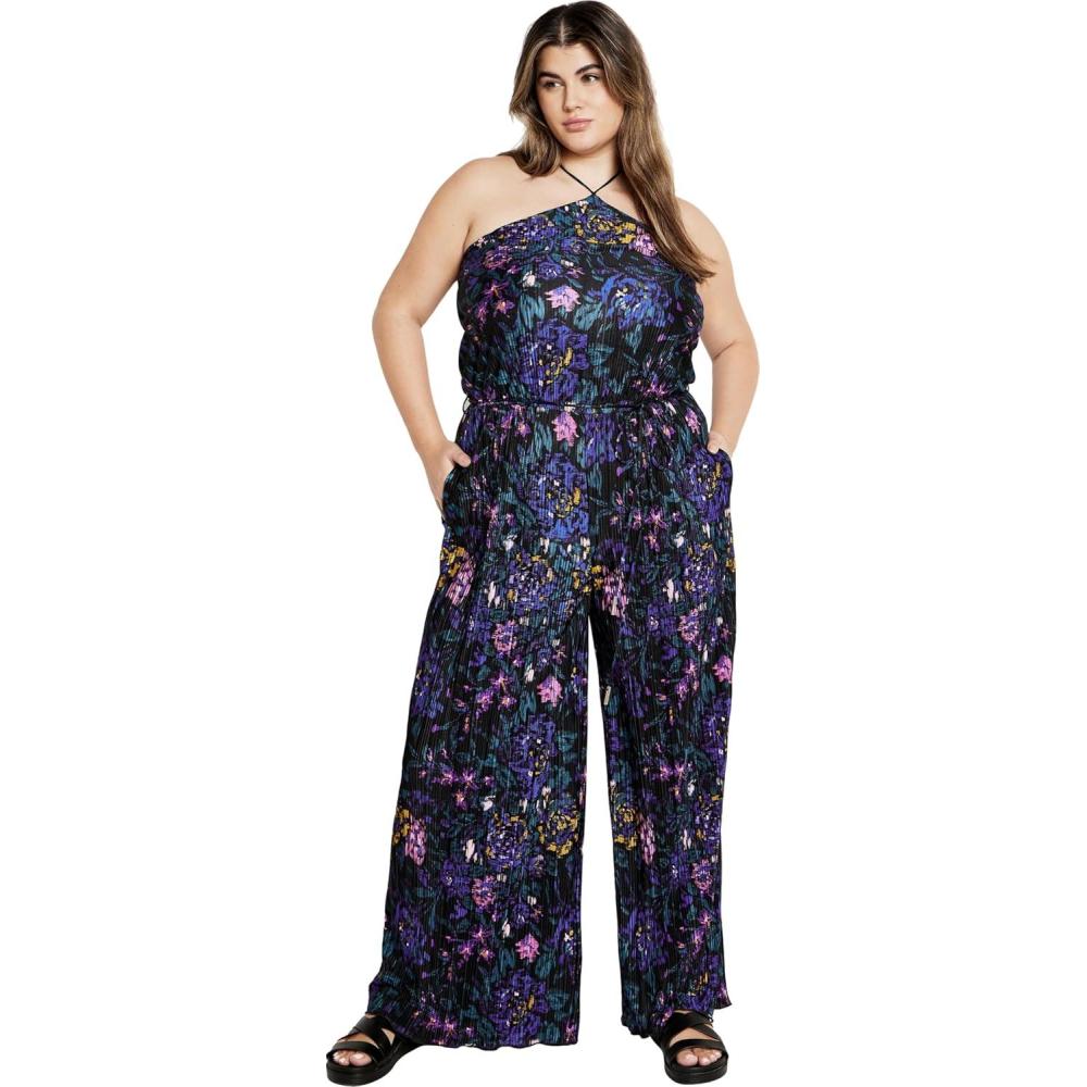 image:imageCITY CHIC Plus Size Jumpsuit Kira Print JumpsuitEtched Floral