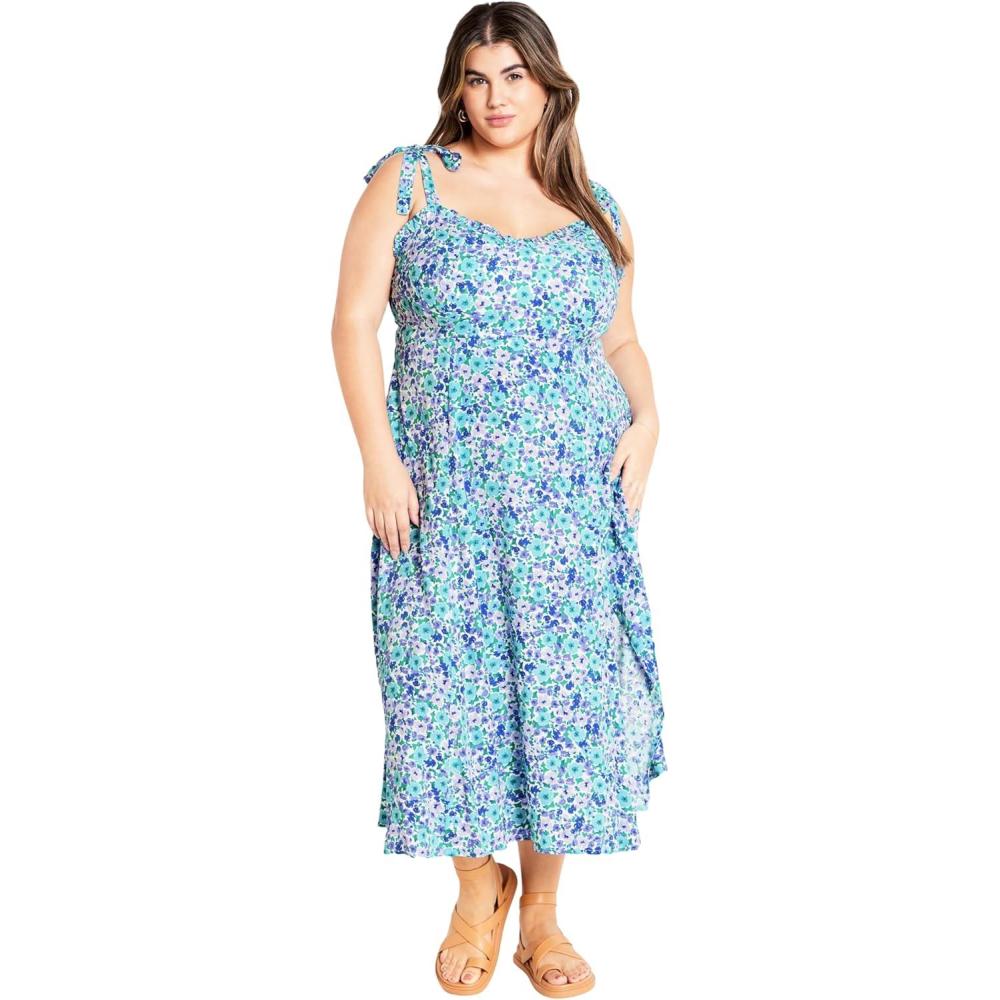 image:imageCity Chic Womens Plus Size Dress  TamaraBlue Ditsy