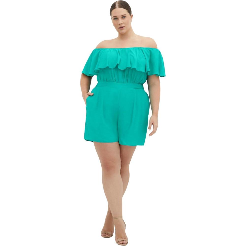 image:imageCity Chic Womens Plus Size Serene PlaysuitAqua