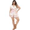 image:imageCity Chic Womens Plus Size Playsuit  Summer FrillPink Palm