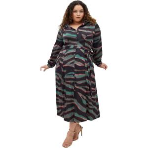 City Chic Women’s Plus Size Dress – Untamed(Teal Untamed)