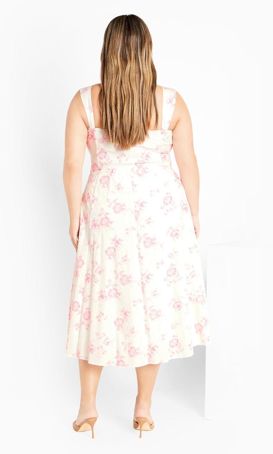 image:imageCity Chic Womens Plus Size Dress Marylou PrintEtched Rose