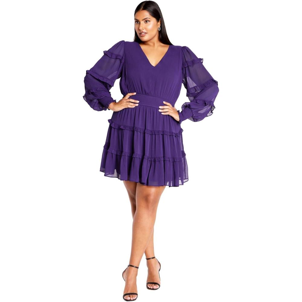 image:imageCity Chic Womens Plus Size Dress  Daisy MayRoyal Purple