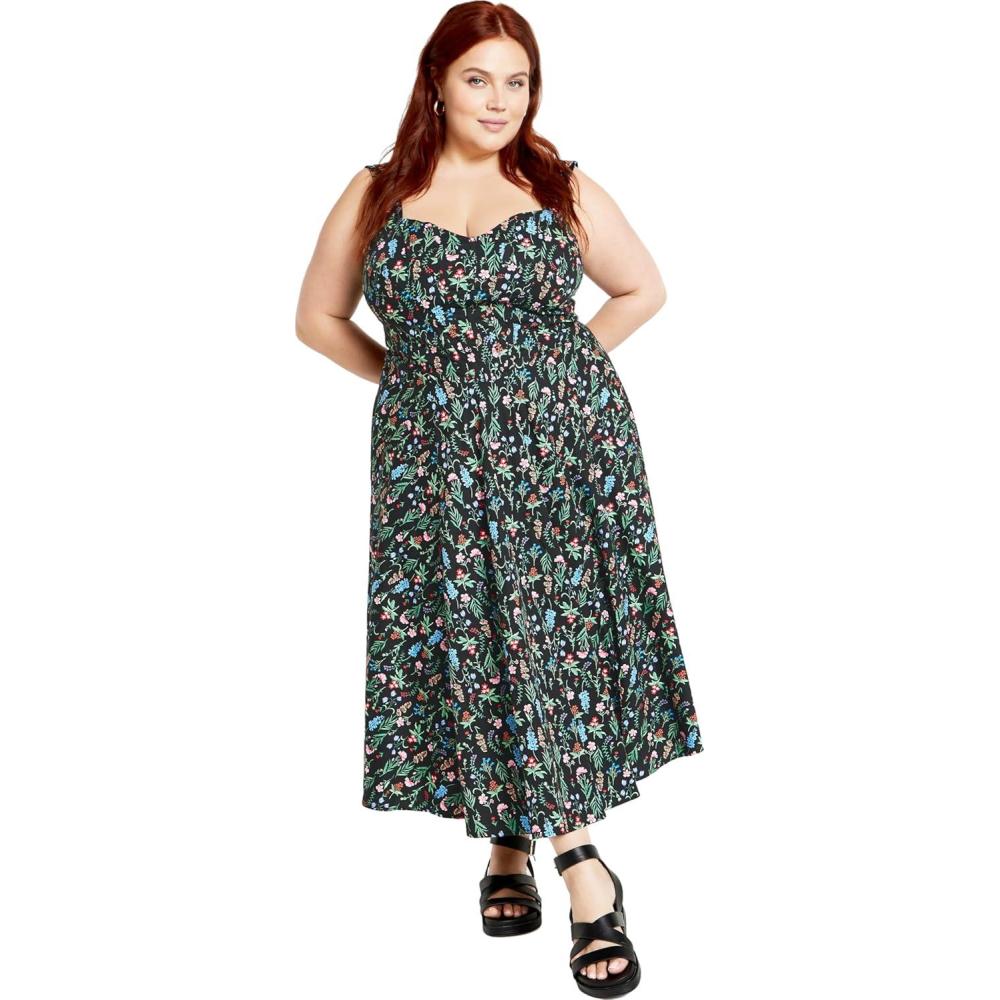 image:imageCity Chic Womens Plus Size Dress  Marylou PrintBloom Study
