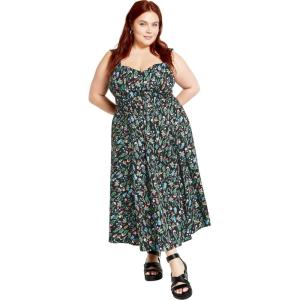 City Chic Women’s Plus Size Dress – Marylou Print(Bloom Study)