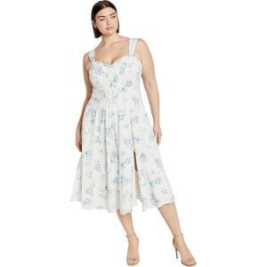 City Chic Women’s Plus Size Dress – Marylou Print(Etched Bud)