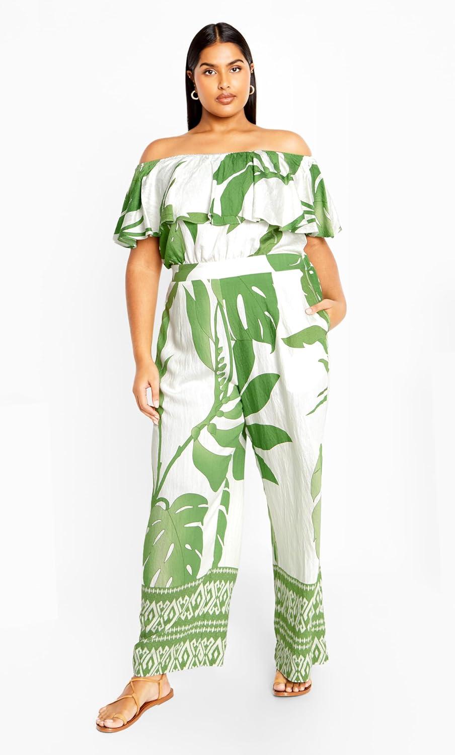image:imageCity Chic Womens Peta JumpsuitOpulent Oasis