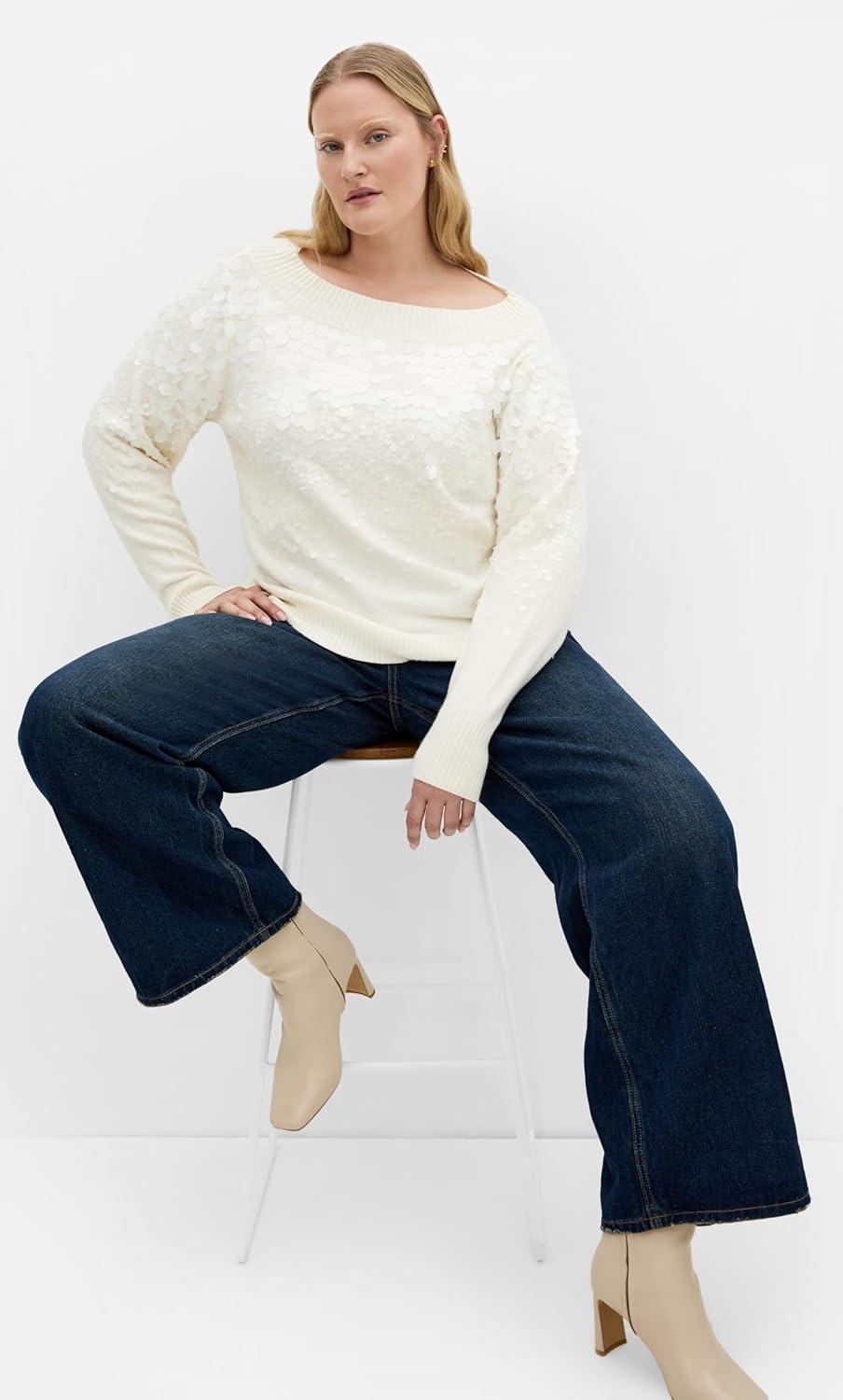 image:imageCity Chic Womens Plus Size Jumper BraylinIvory