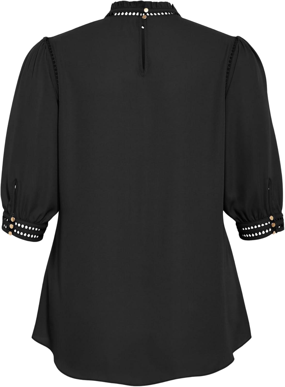 image:imageCity Chic Womens Plus Size Shirt Kiss Me Quick Elbow SleeveBlack