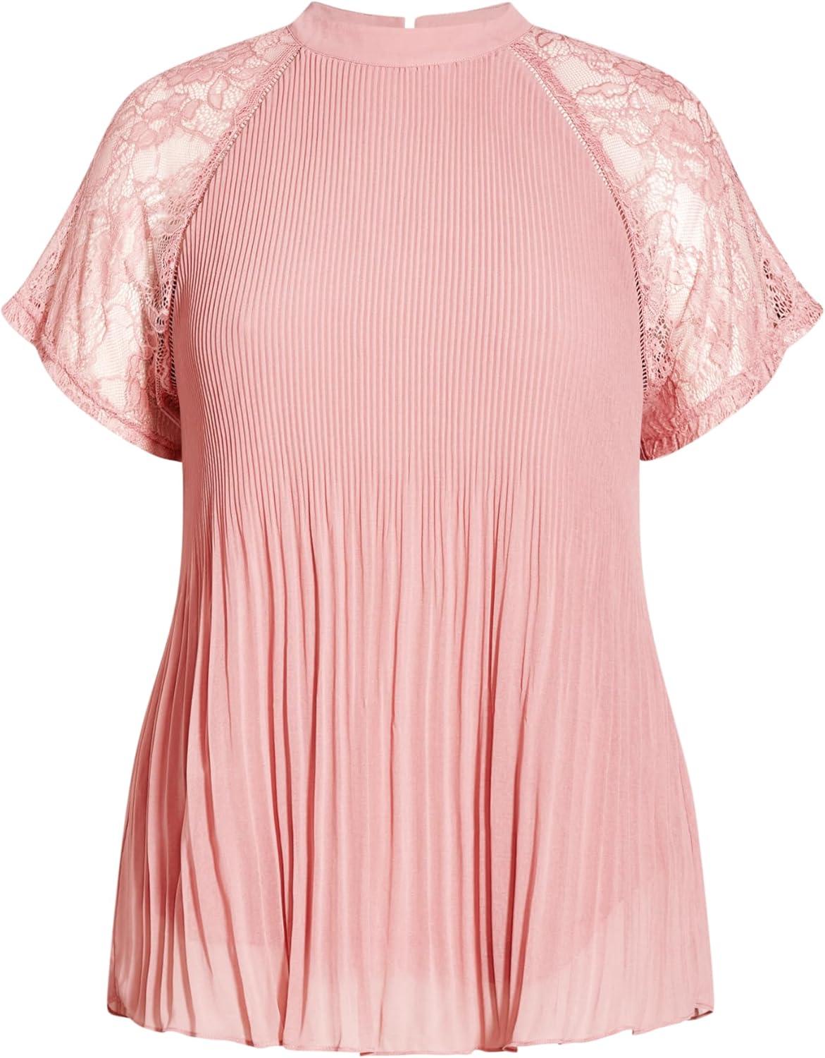 image:imageCity Chic Womens Plus Size Top Lace CherishRose Pink