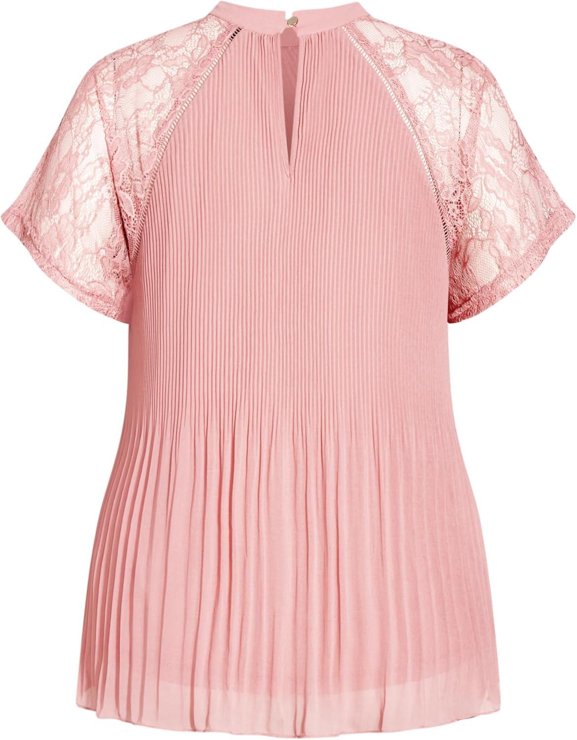 image:imageCity Chic Womens Plus Size Top Lace CherishRose Pink