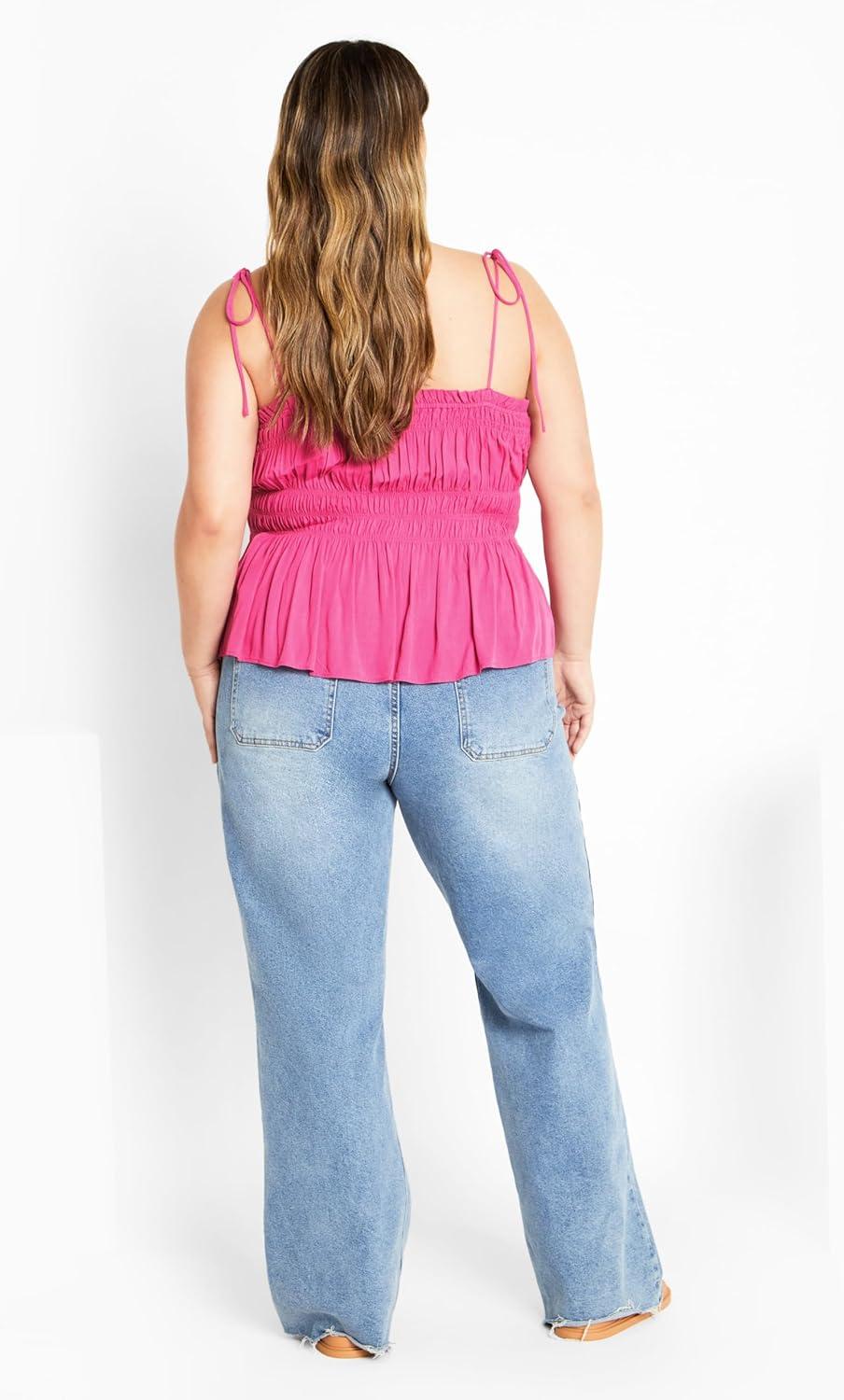 image:imageCity Chic Womens Plus Size Top LylaFuchsia