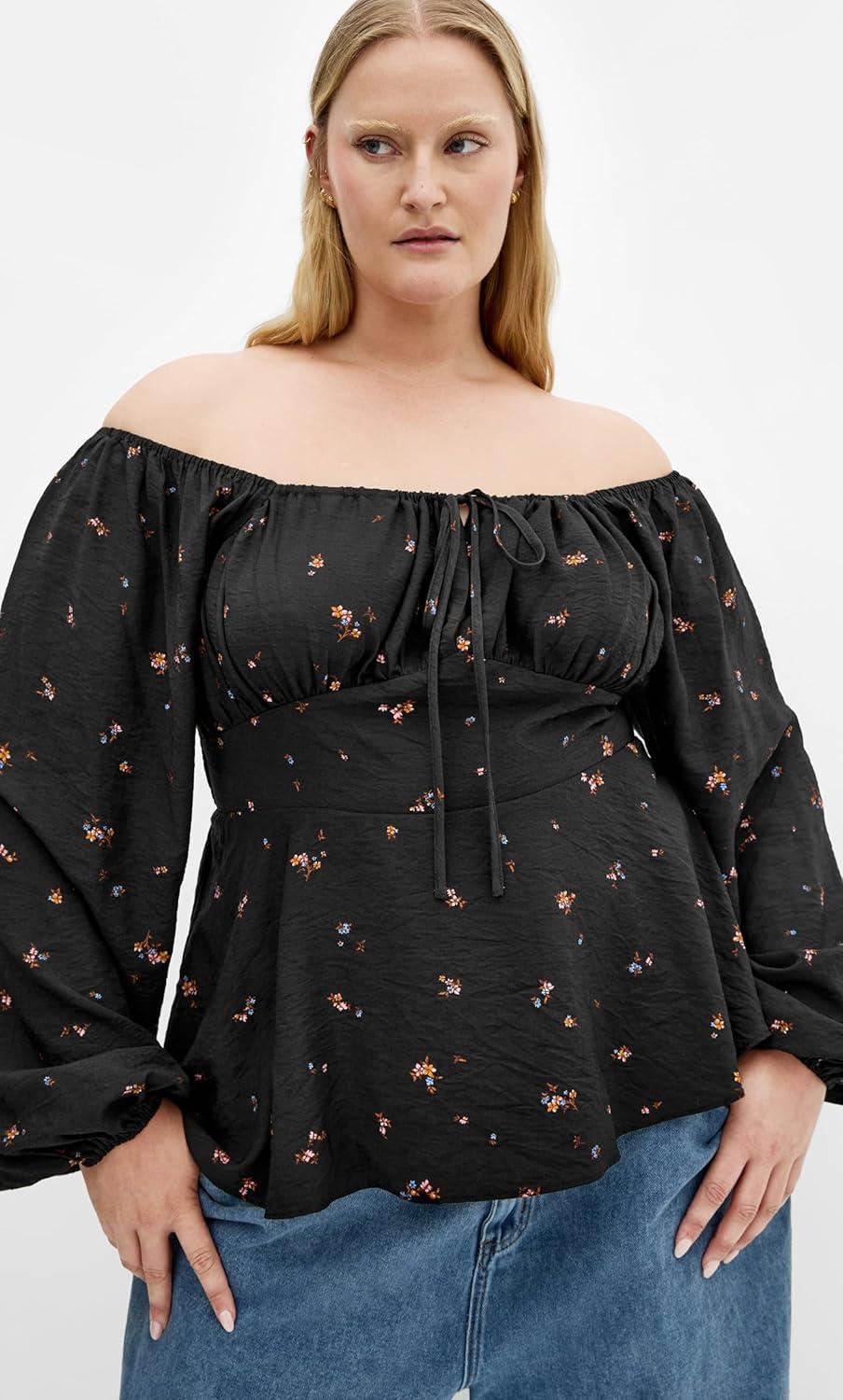 image:imageCity Chic Womens Top Gigi Long Sleeve Daisy PrintBaby Ditsy