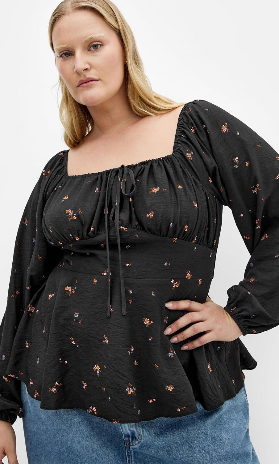 image:imageCity Chic Womens Top Gigi Long Sleeve Daisy PrintBaby Ditsy