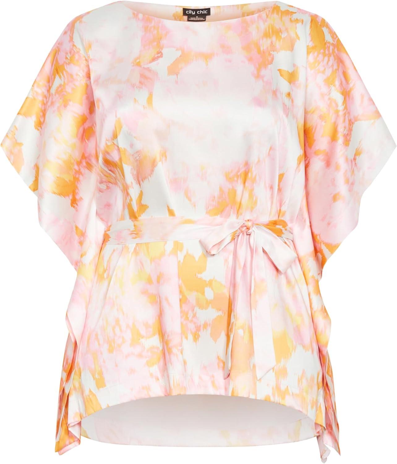 image:imageCity Chic Womens Top Sunrise PrintPink Print