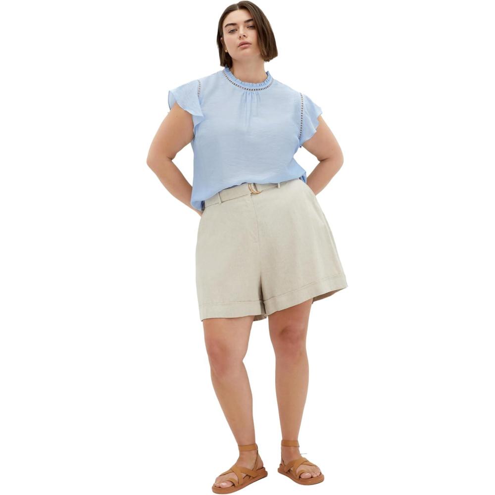 image:imageCity Chic Womens Plus Size Top Lorelai Short SleeveSky Blue