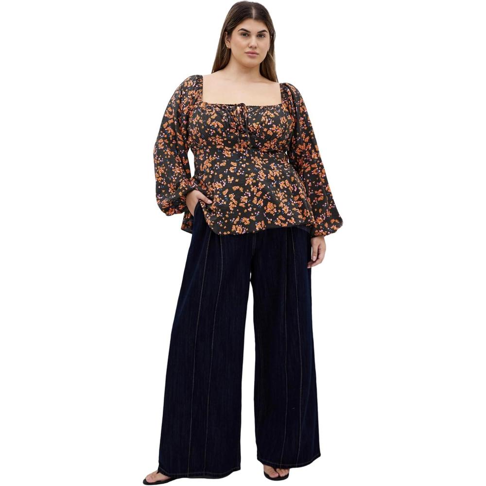 image:imageCity Chic Womens Top  Gigi Long Sleeve Daisy PrintBaby Bunch