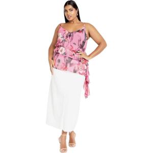 City Chic Plus Size Top, Lovers Lane Print Top