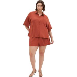 City Chic Women’s Plus Size Shirt – Lyana(Clay)