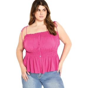 City Chic Women’s Plus Size Top – Lyla(Fuchsia)
