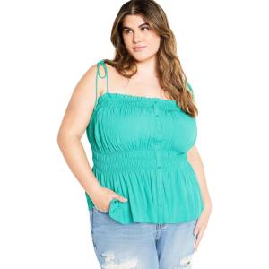 City Chic Women’s Plus Size Top – Lyla(Sea Green)