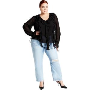 City Chic Women’s Plus Size Top Felix(Black)