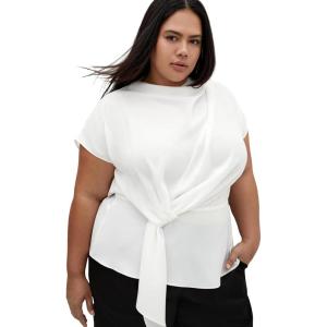 City Chic Women’s Plus Size Top Temple Ave(Pearl)