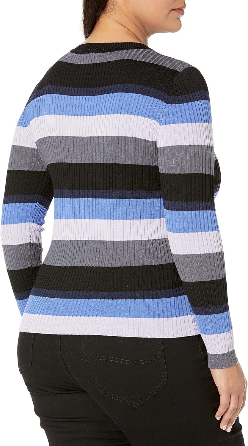 image:imageCity Chic CCX Womens Plus Size Sweater 70s StripeMulti Stripe